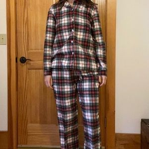 L.L. Bean Scotch Plaid Flannel Pajamas, XS